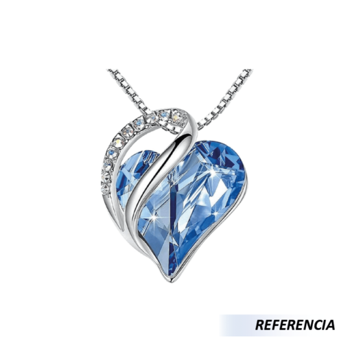 Collar de corazón de cristal de colores - Imagen 5