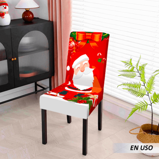 Forro para sillas diseño navideño