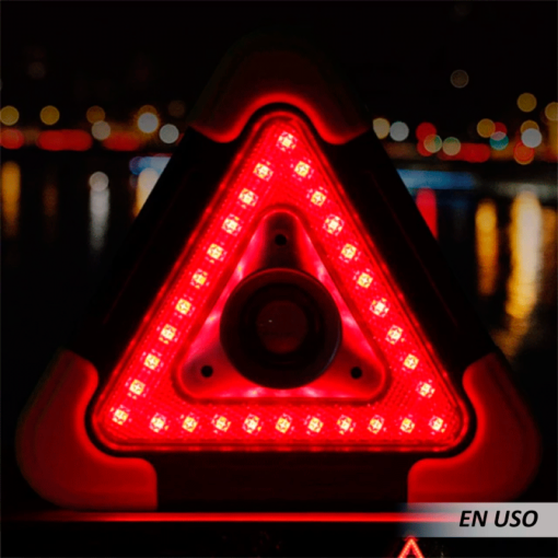 Luz de advertencia triangular para coche