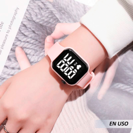 Reloj electrónico led con correa de arcoíris - Imagen 5